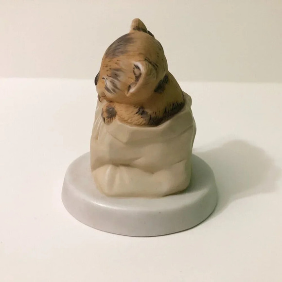 Vintage Sunny Animals By Heartline  Koala Tiger Mouse Figurine In Sack - Picture 2 of 12